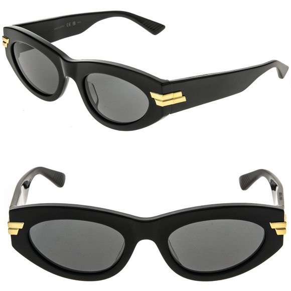 Bottega Veneta Accessories - Bottega Veneta Black Sunglasses with Gold Details